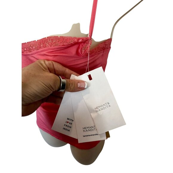 Hemant and Nandita Pink Floral Top with Cami NWT- Size XS - Picture 15 of 16